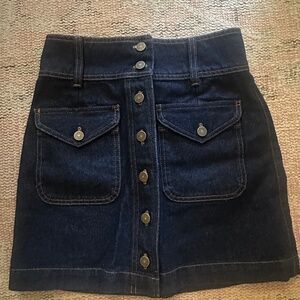 Sezane Denim Mini Skirt